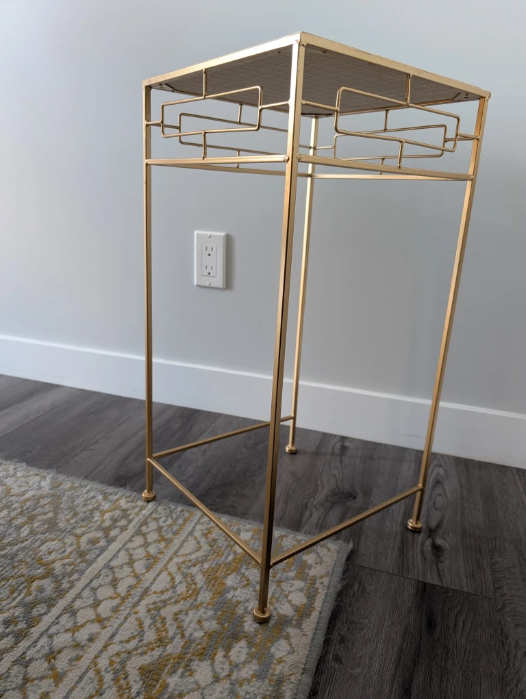 Gold & Marble Accent Table - photo 3