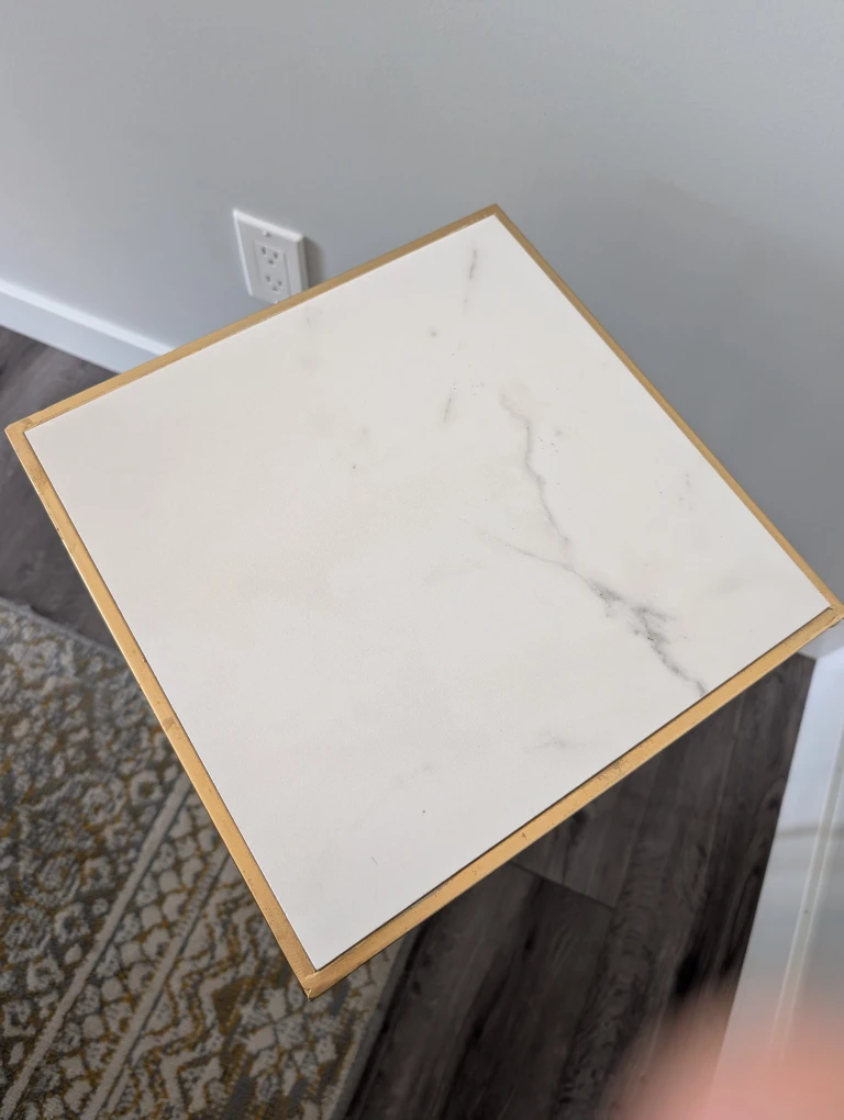Gold & Marble Accent Table - photo 4