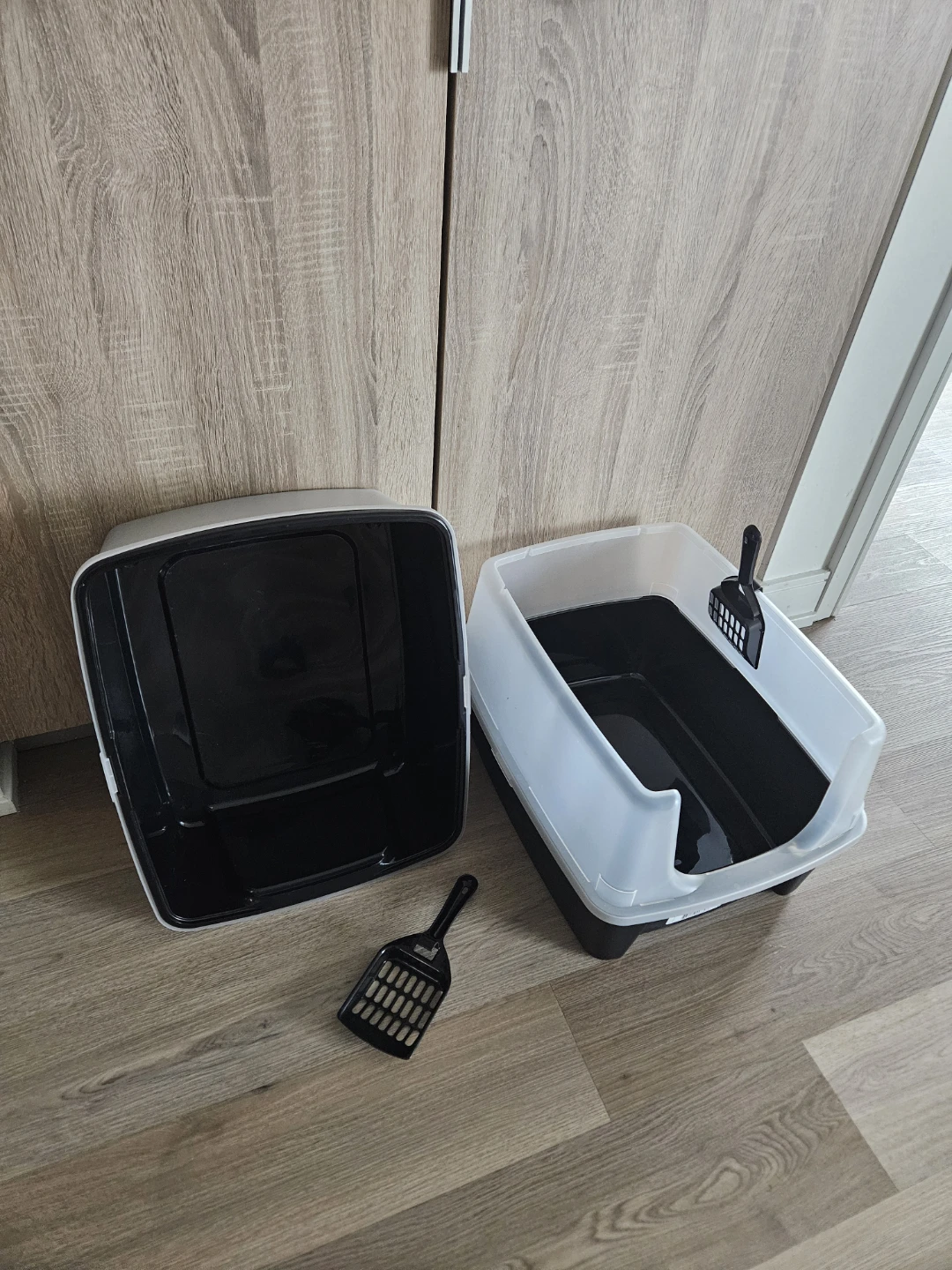 IRIS USA Large Cat Litter Box with Scoop - Black - photo 3