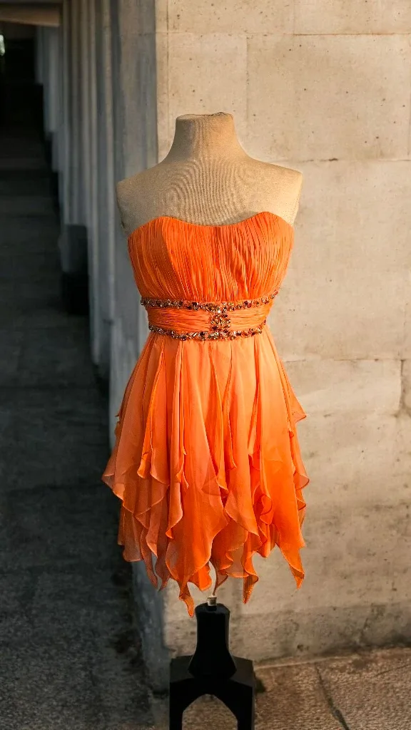 Orange Strapless Dress - Size 6 image indicator(2)