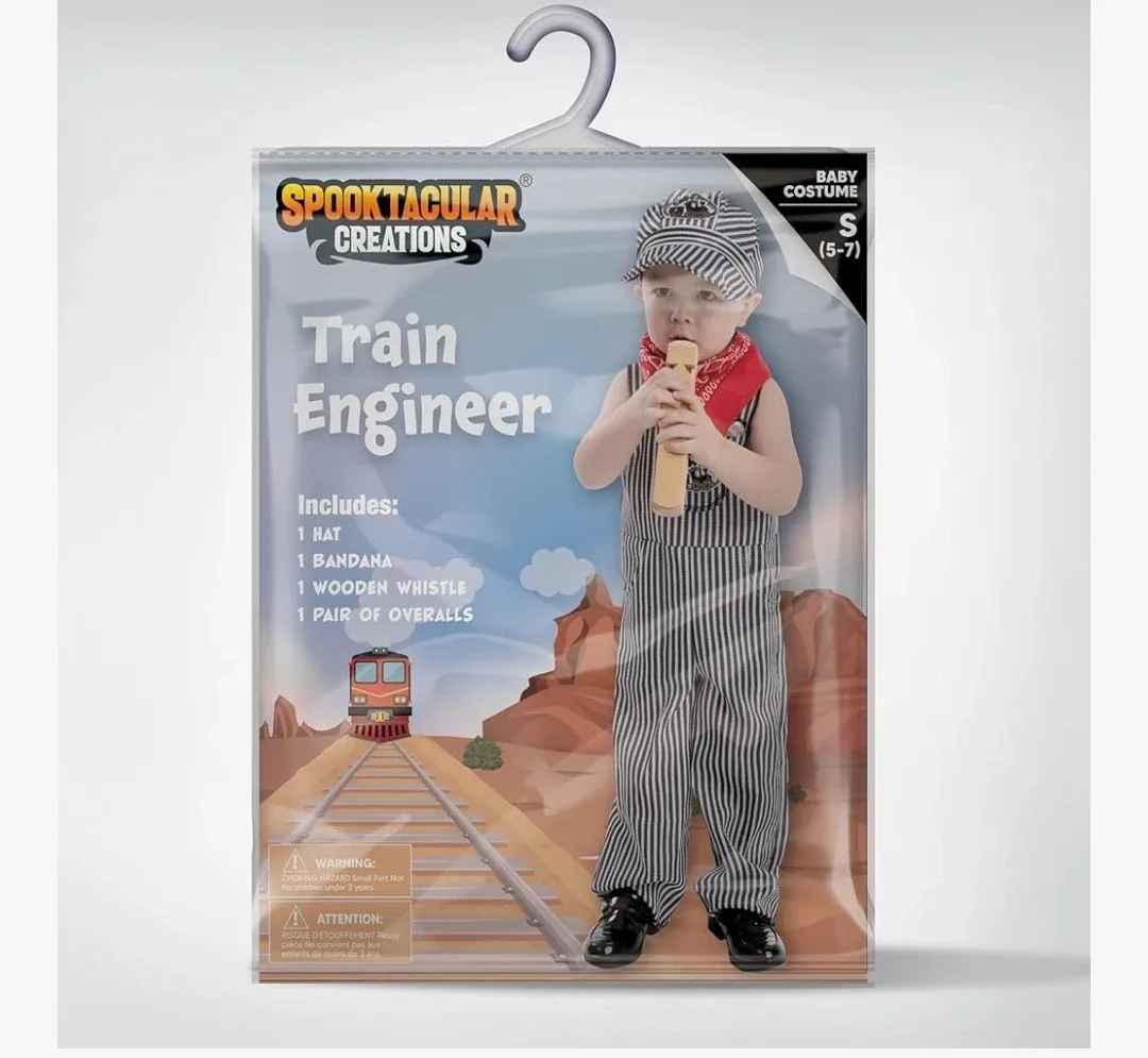 Train Engineer Costume - Size Small Age 5 to 7 image indicator(6)