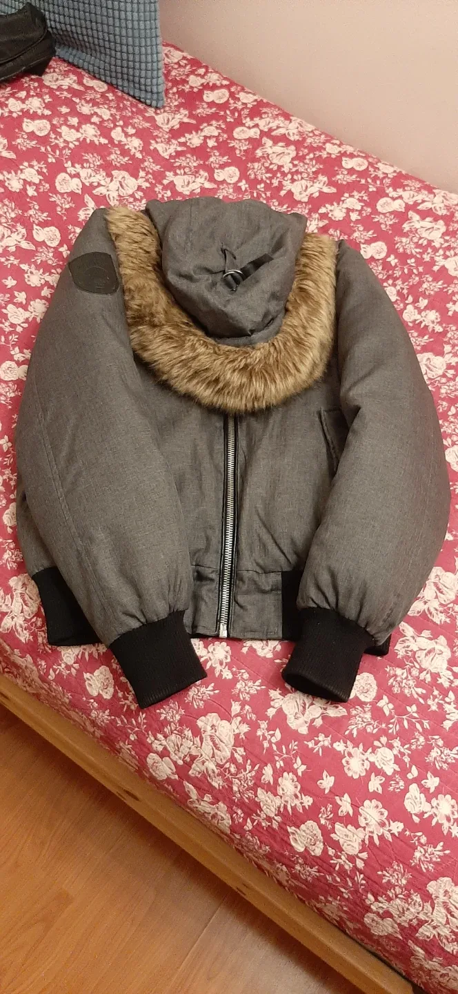 Storm Mountain Down & Feather Filled Jacket with Faux Fur Hood