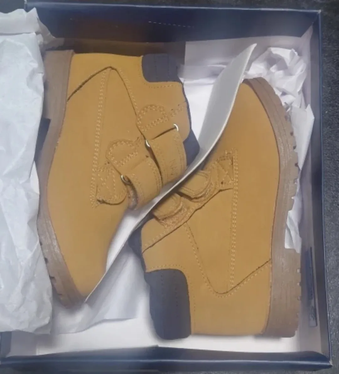 Nautica Kids Toddler High Top Tan Boots, Size 9, New in Box image indicator(2)