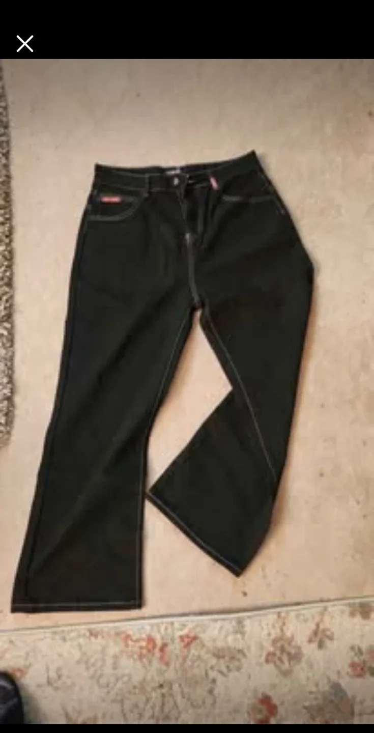 Black Jeans with Skull Design image indicator(3)