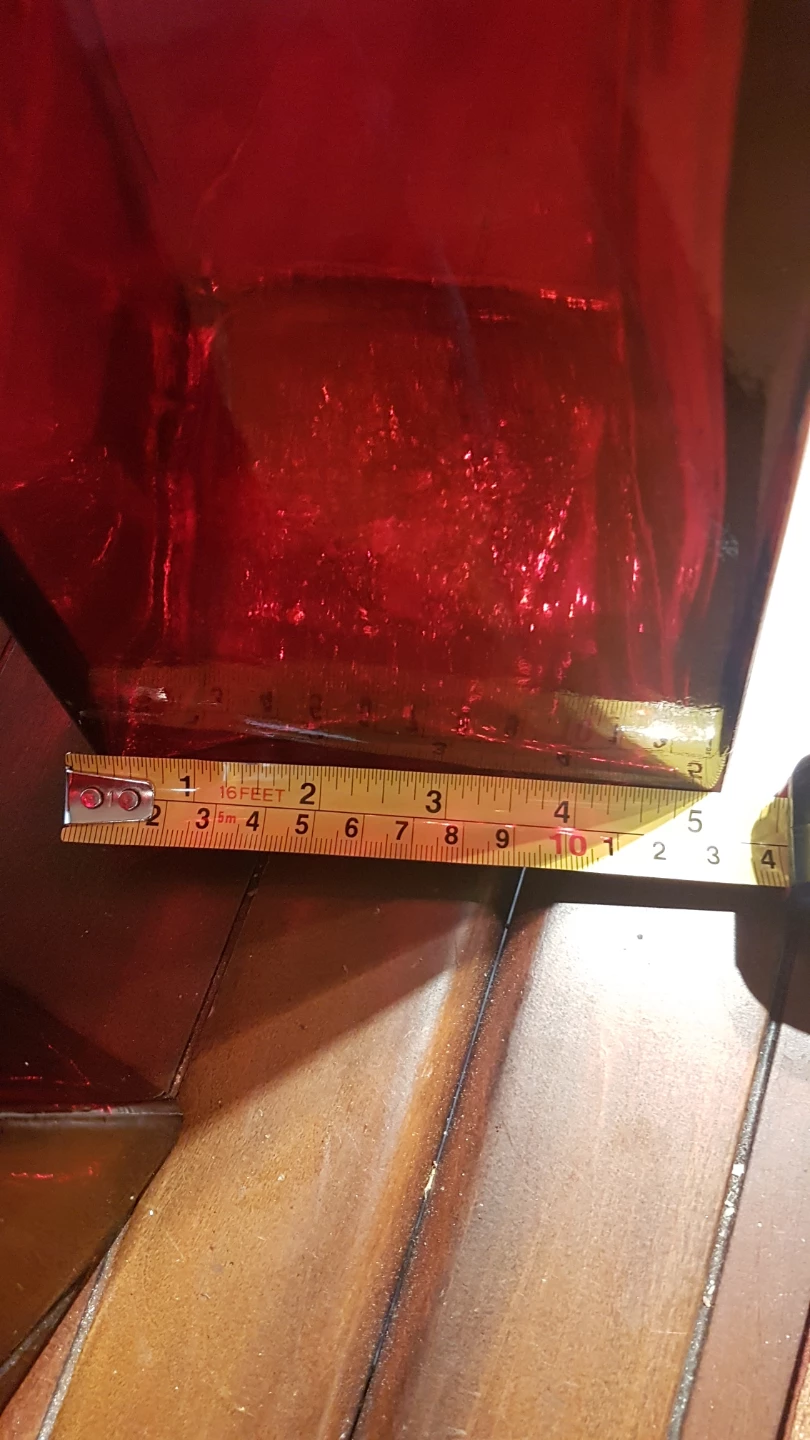 Red Glass Vase - 21" Tall - photo 4