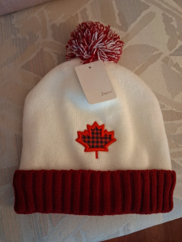 Canada Maple Leaf embroidered beanie hat