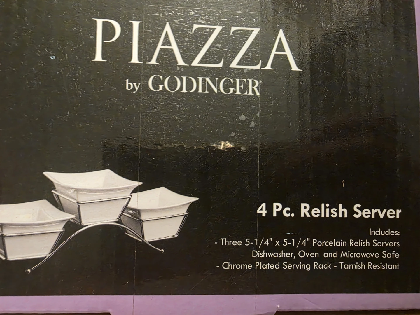 Godinger Piazza 4 Pc Relish Server - photo 2