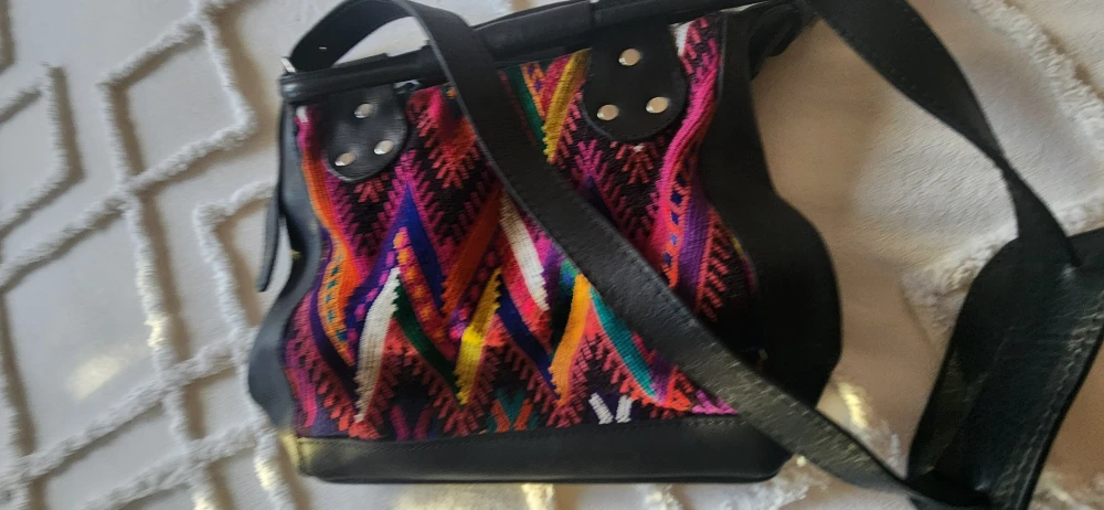 Stela 9 Leather & Woven Shoulder Bag - photo 5