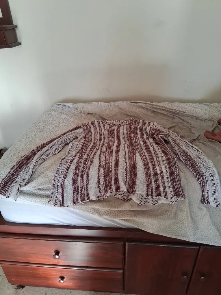 Striped Knit Long Sleeve Top