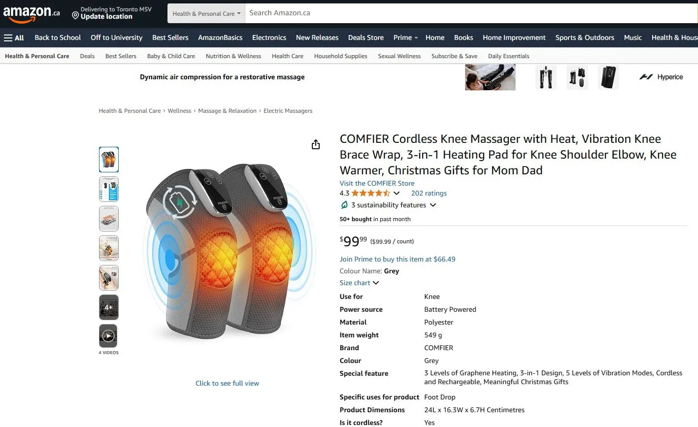 COMFIER Knee Massager - 3-in-1 Heating Pad with Vibration –NEW 🥕