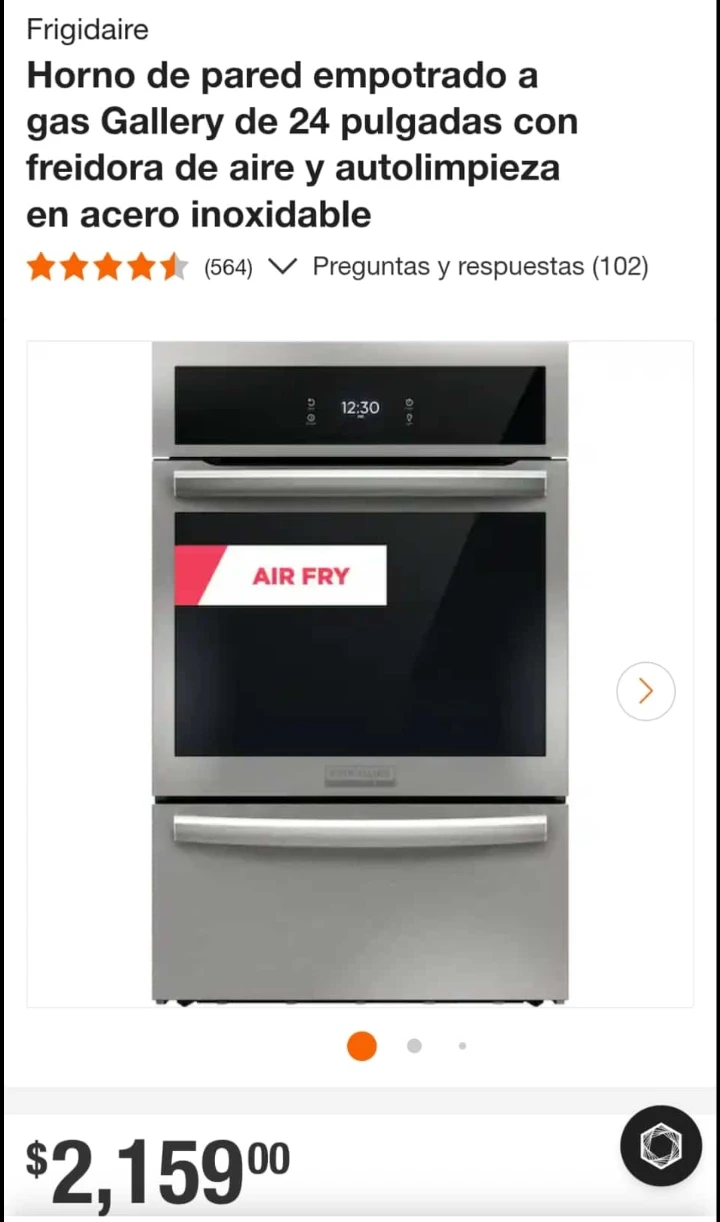 New Frigidaire 24in Stainless steel gas wall oven