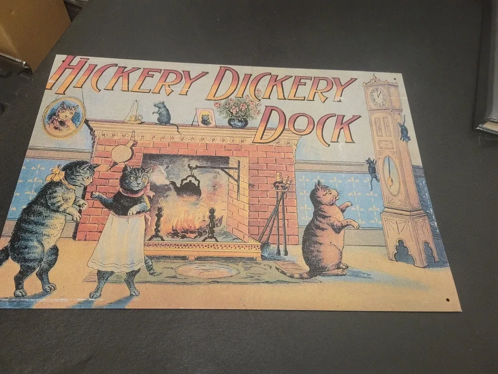 Hickory Dickery Dock Metal Sign
