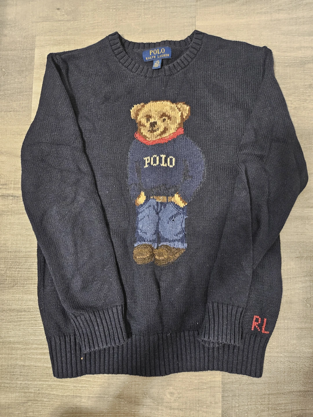 Polo Ralph Lauren Bear Sweater, Size L - photo 2