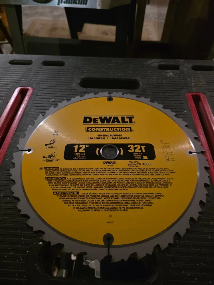 DeWalt 12-inch Circular Saw Blade, 32T