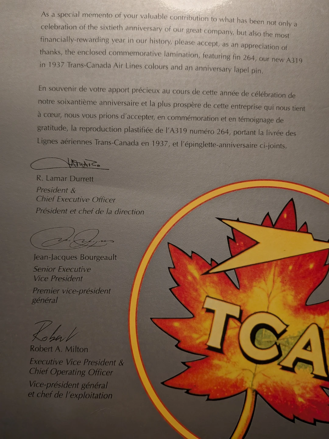 Air Canada 60th Anniversary Commemorative Set - photo 5