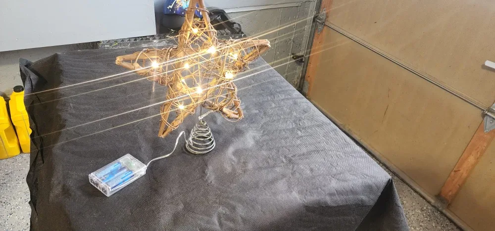 Kurt Adler Rattan Gold Star Treetop image indicator(2)