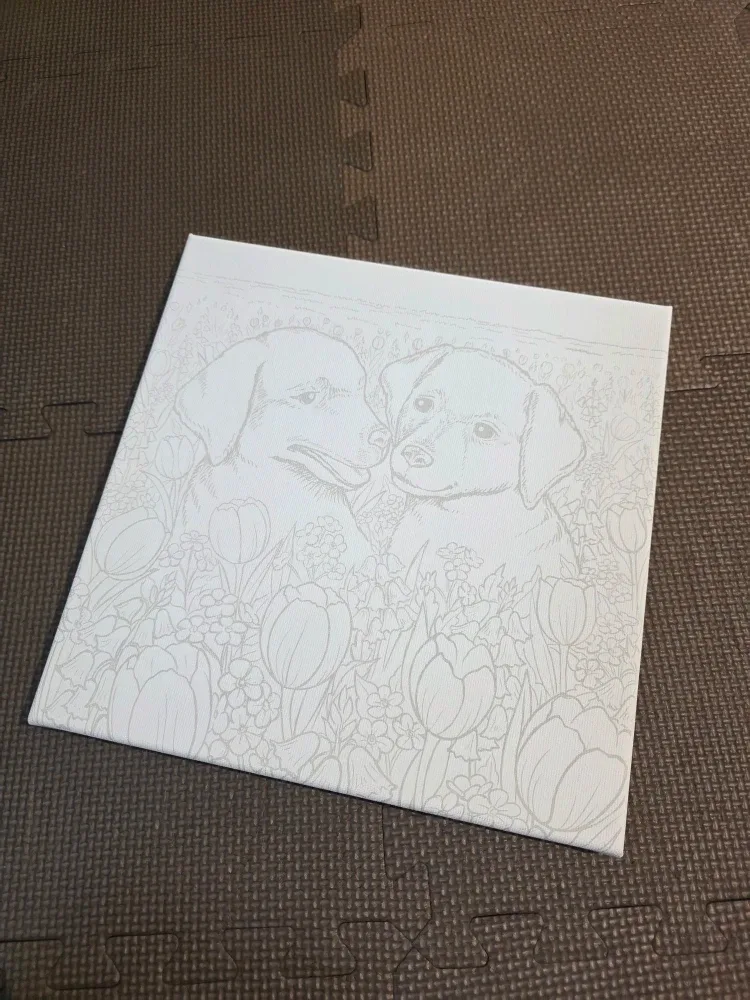 Canvas with Dog Design