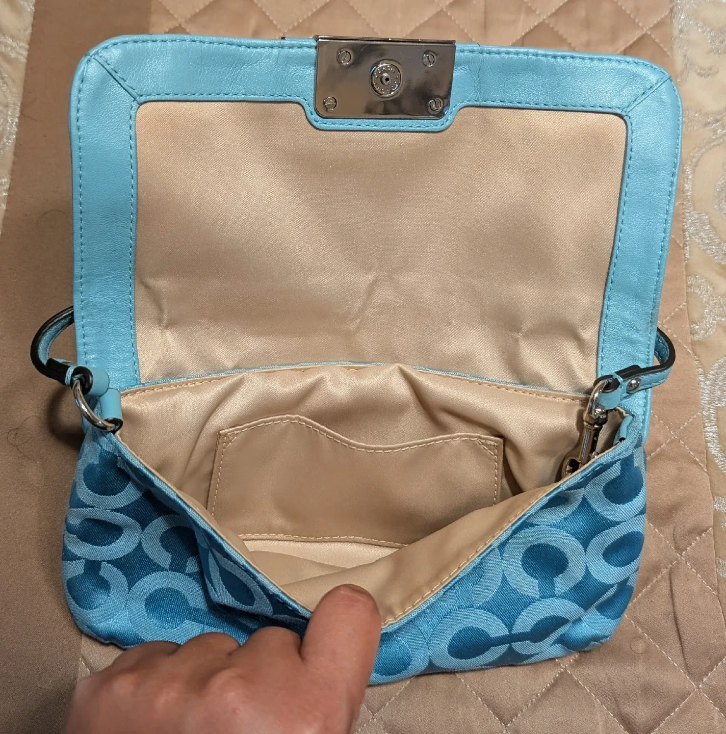 Coach Blue Wristlet image indicator(3)