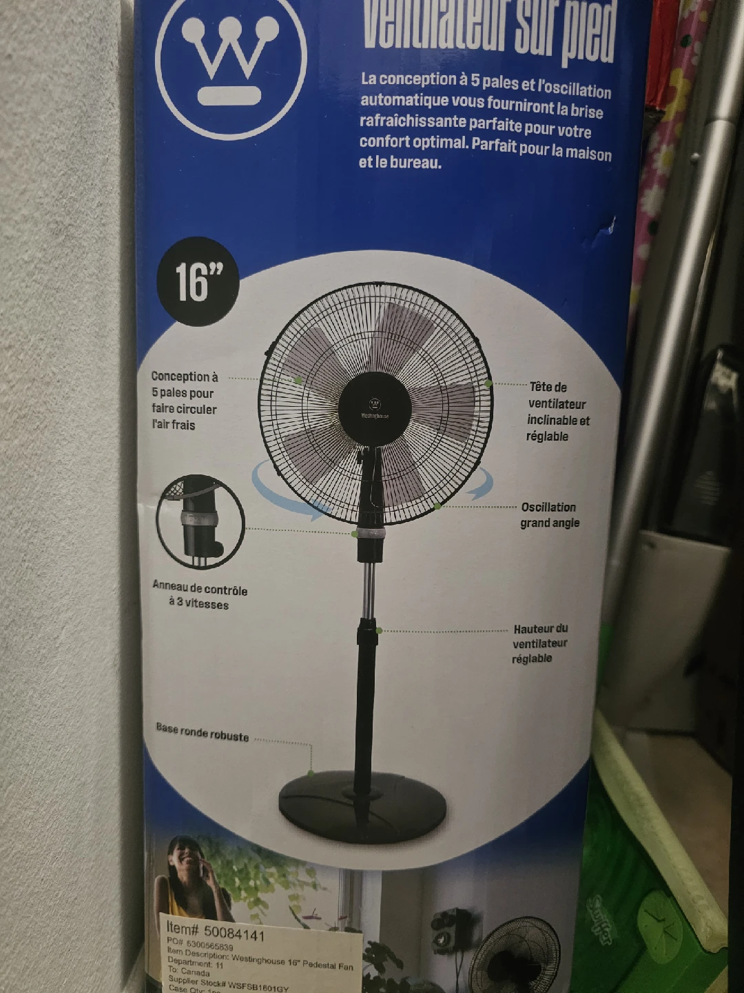 Westinghouse 16" Pedestal Fan