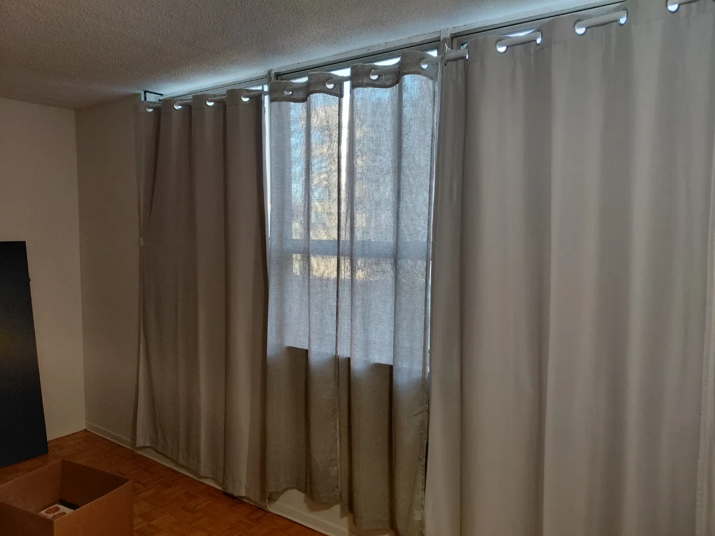 Curtains - grey and light grey
