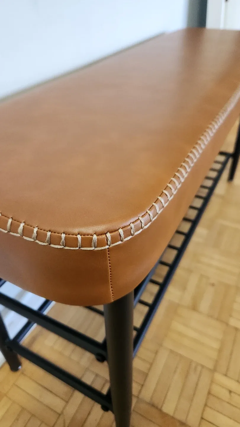 3-level 40' Leather Padded Bench Storage *new image indicator(2)