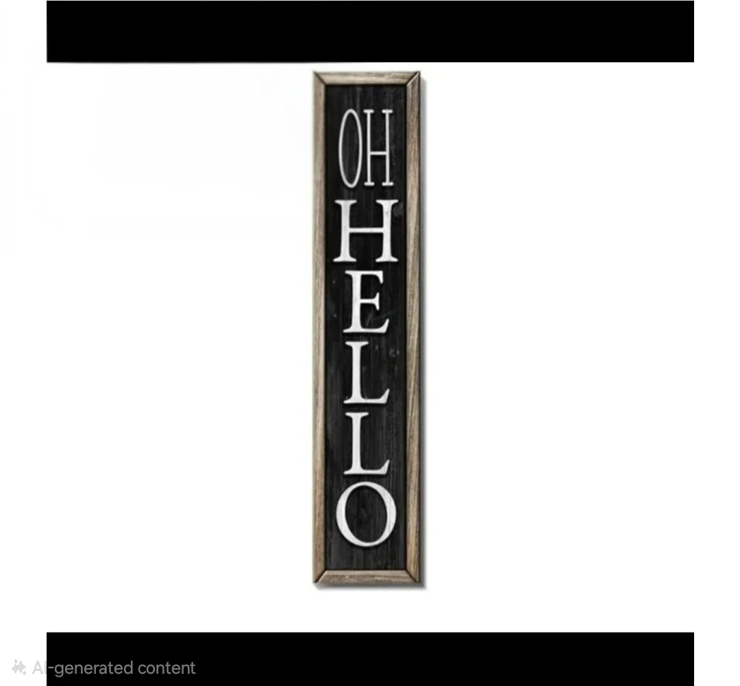 New Spoontiques Oh Hello Porch Sign – 8 in x 40 in