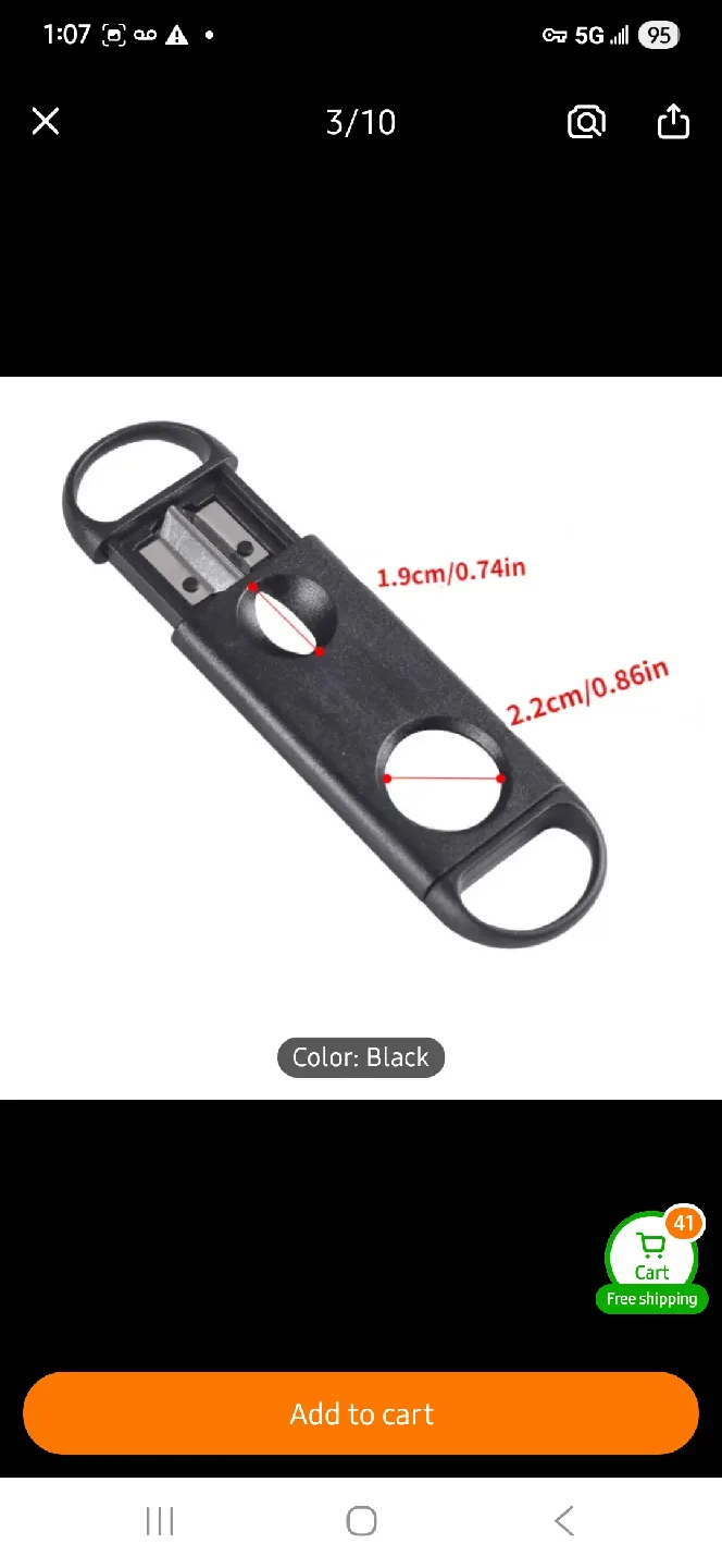 NEW Black Cigar Cutter image indicator(3)