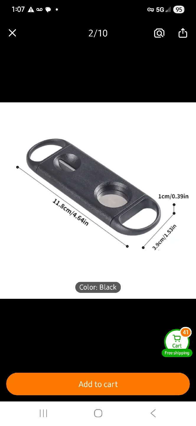 NEW Black Cigar Cutter image indicator(4)