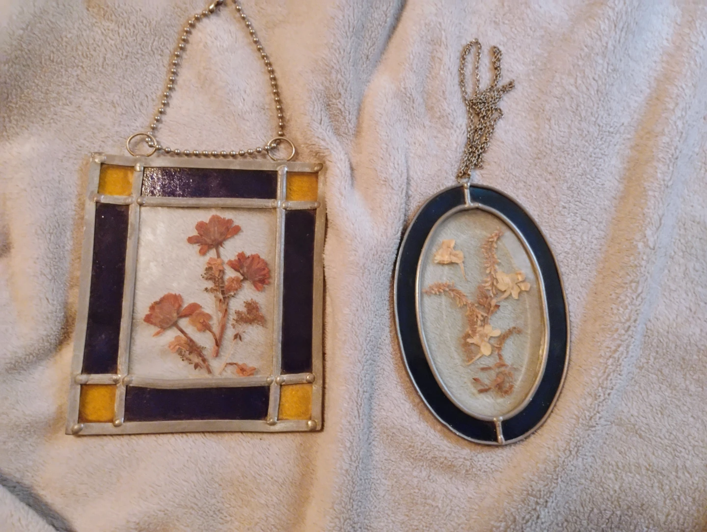 Pressed Flower Art Glass Frames