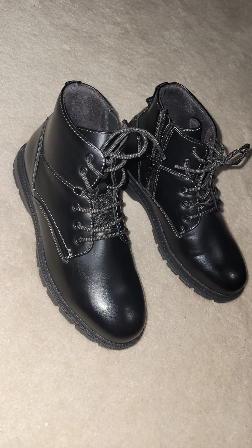 Florsheim Black Leather Boots - Size 4M