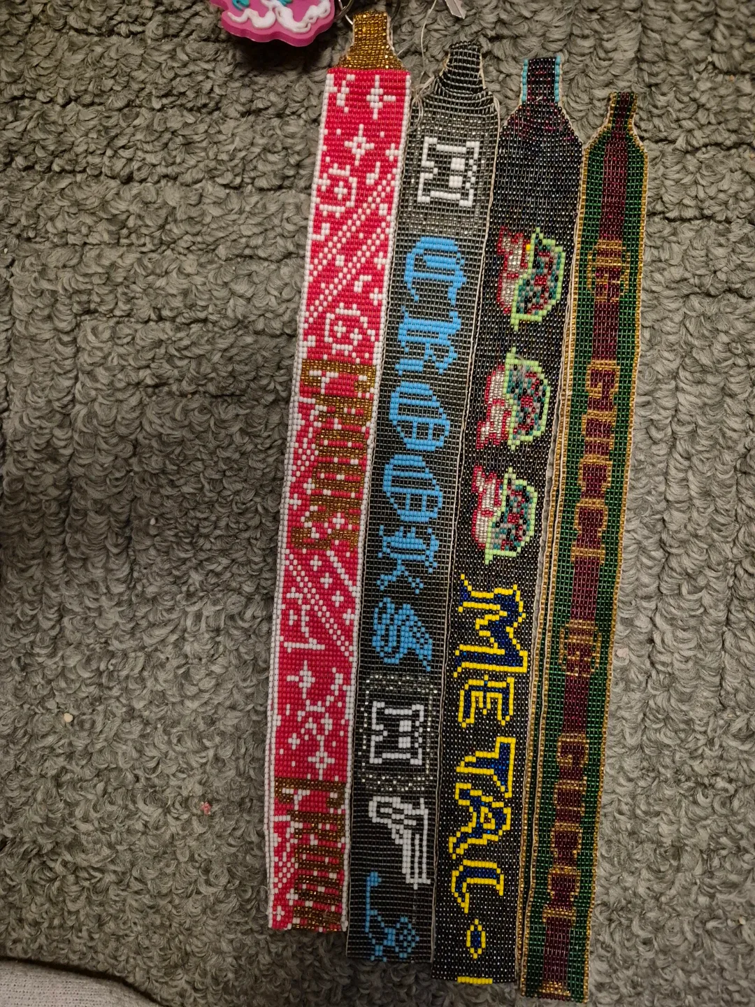 Handmade Beaded Keychains - Gucci, Metal Mulisha