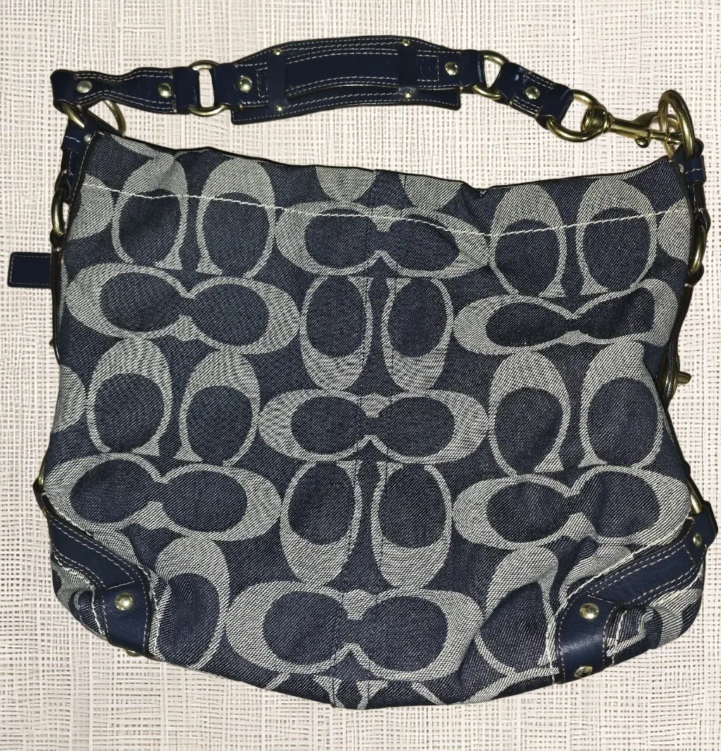 Coach Signature Denim Hobo Bag image indicator(2)