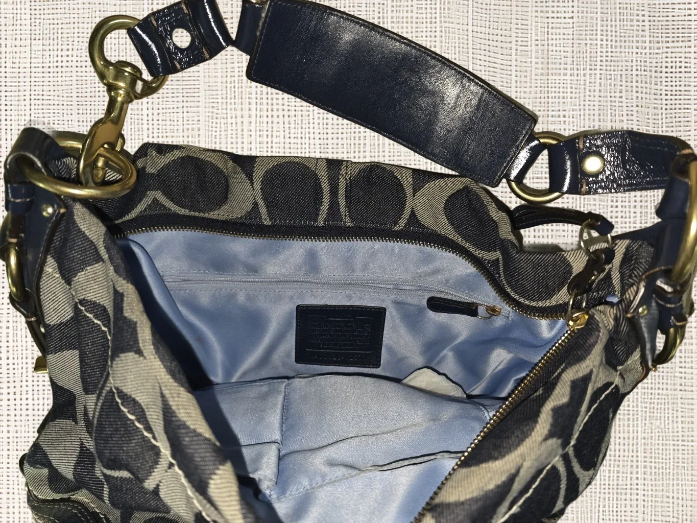 Coach Signature Denim Hobo Bag image indicator(3)