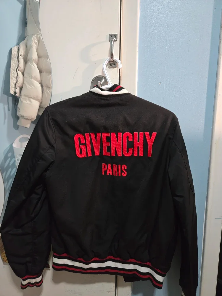Givenchy Black Varsity Bomber Jacket - Size 44