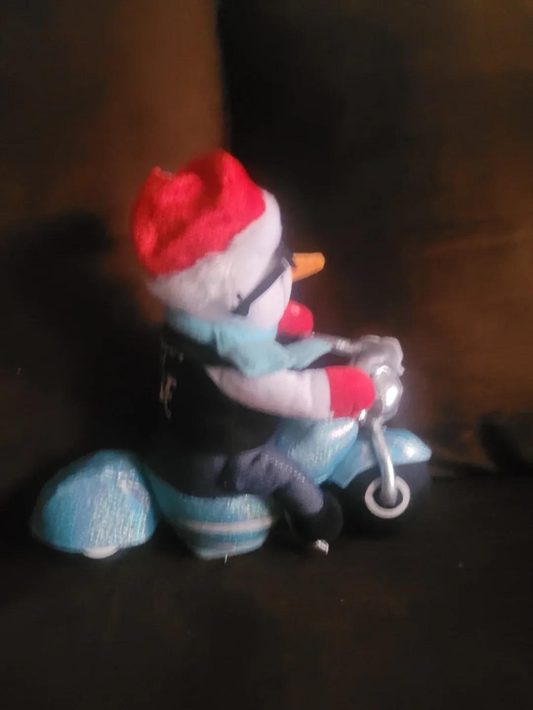 Snowman on Motorcycle Musical Plush Toy image indicator(4)
