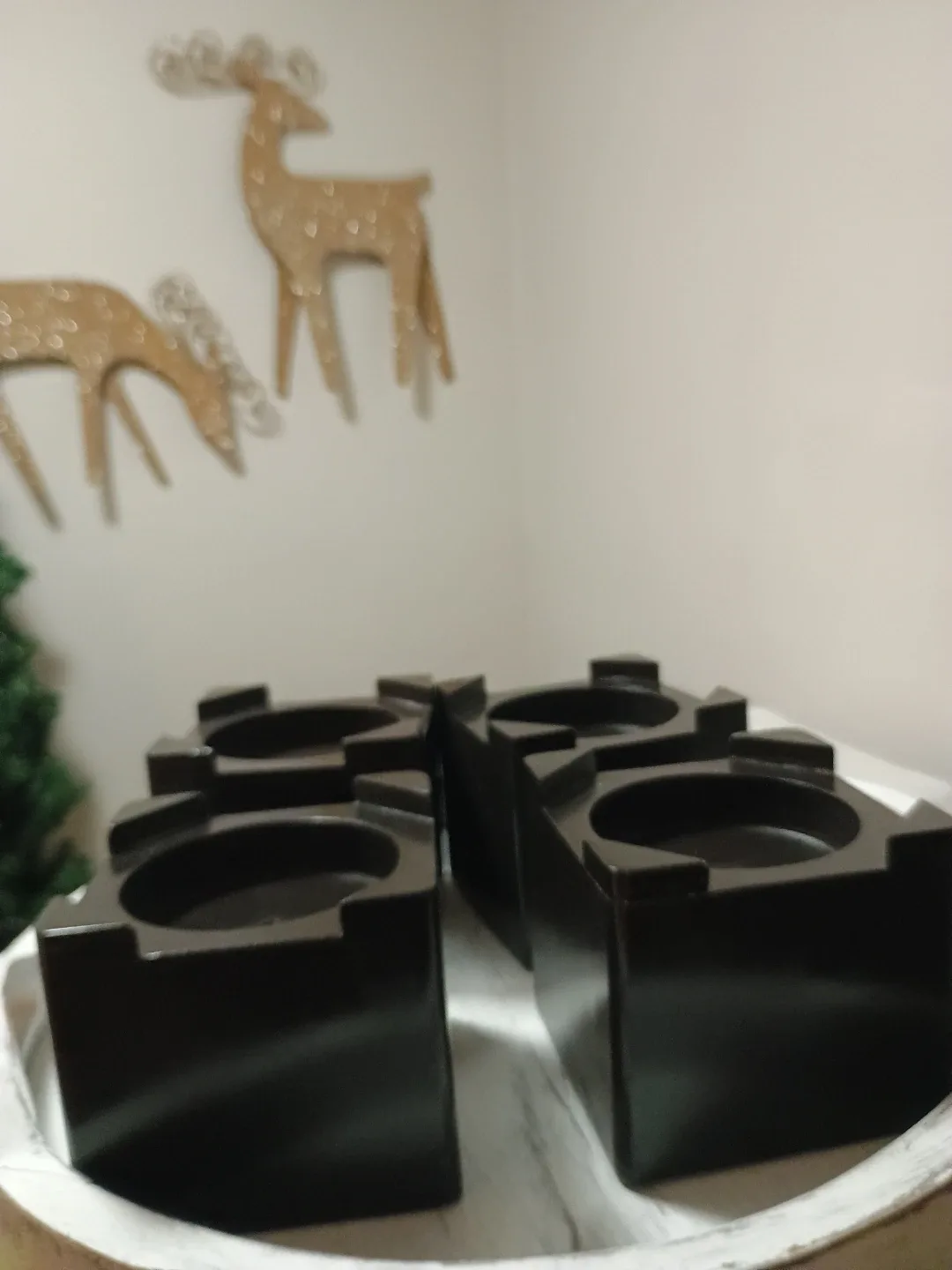 Whitmor Wood Bed Risers - Set of 4 Espresso