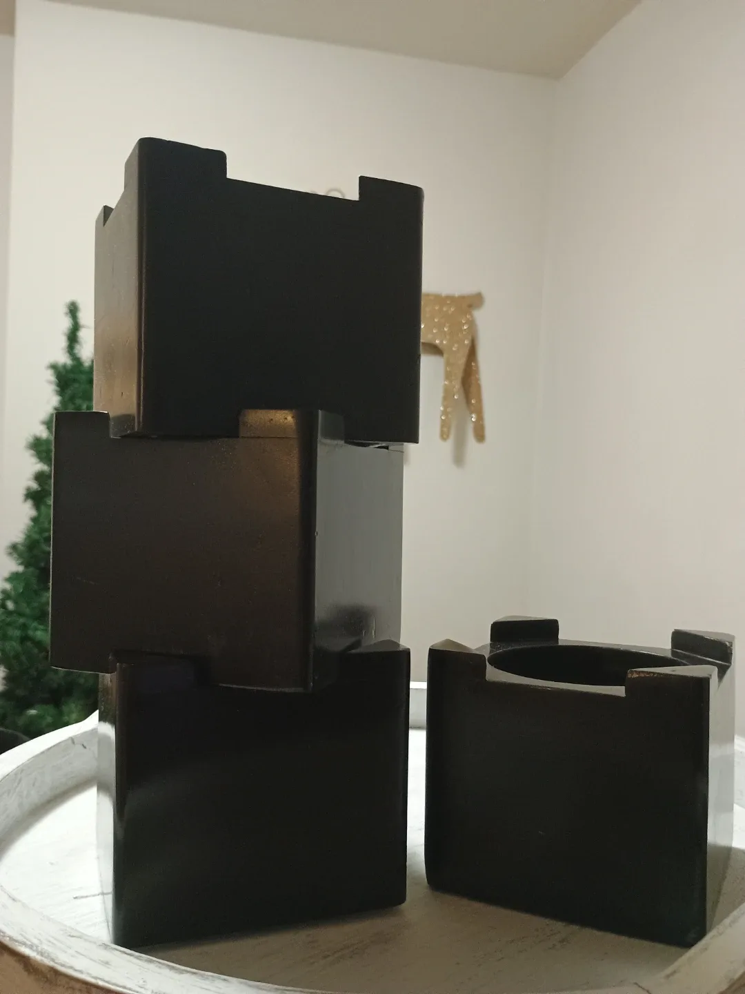 Whitmor Wood Bed Risers - Set of 4 Espresso image indicator(3)