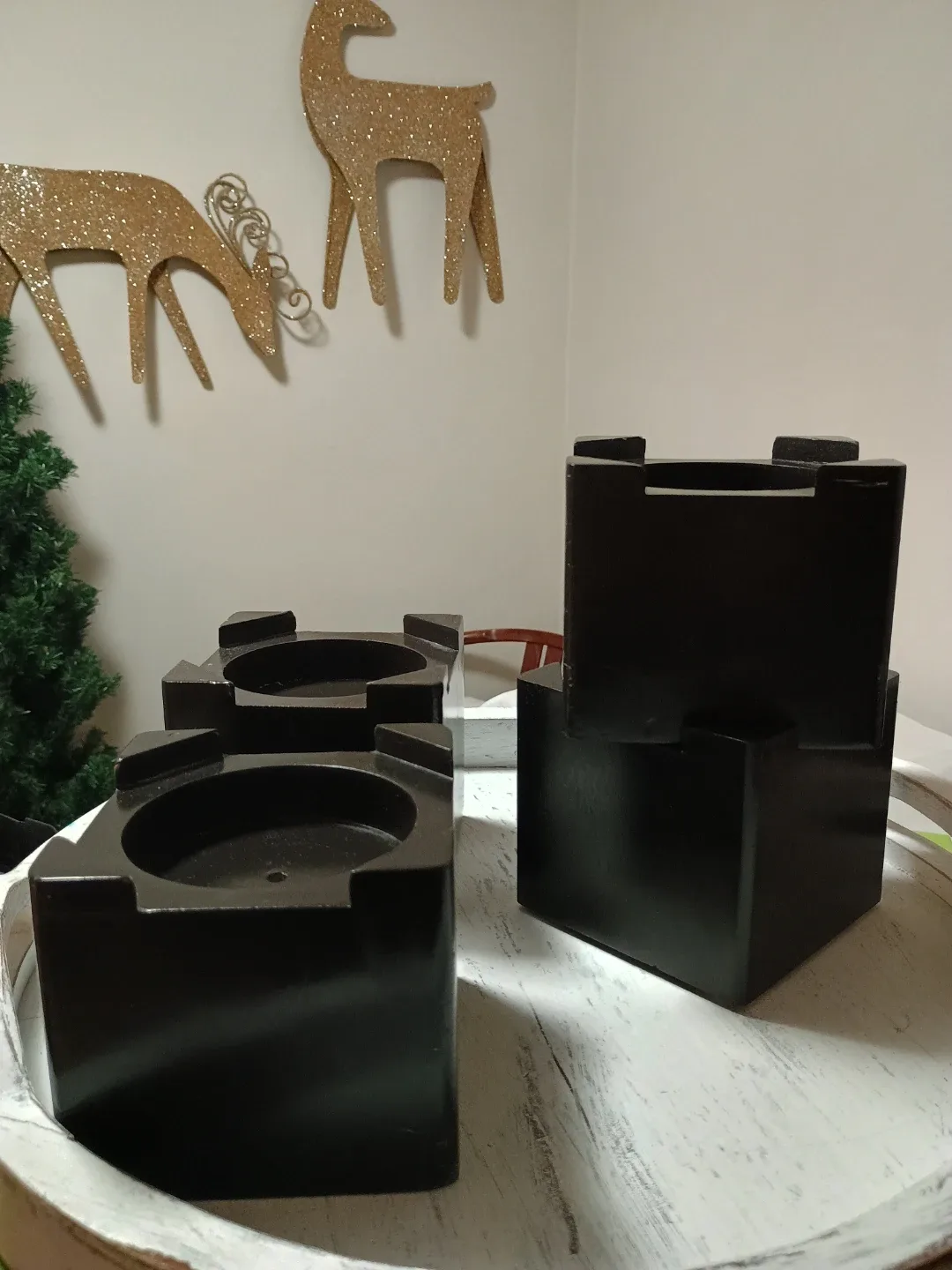 Whitmor Wood Bed Risers - Set of 4 Espresso image indicator(4)