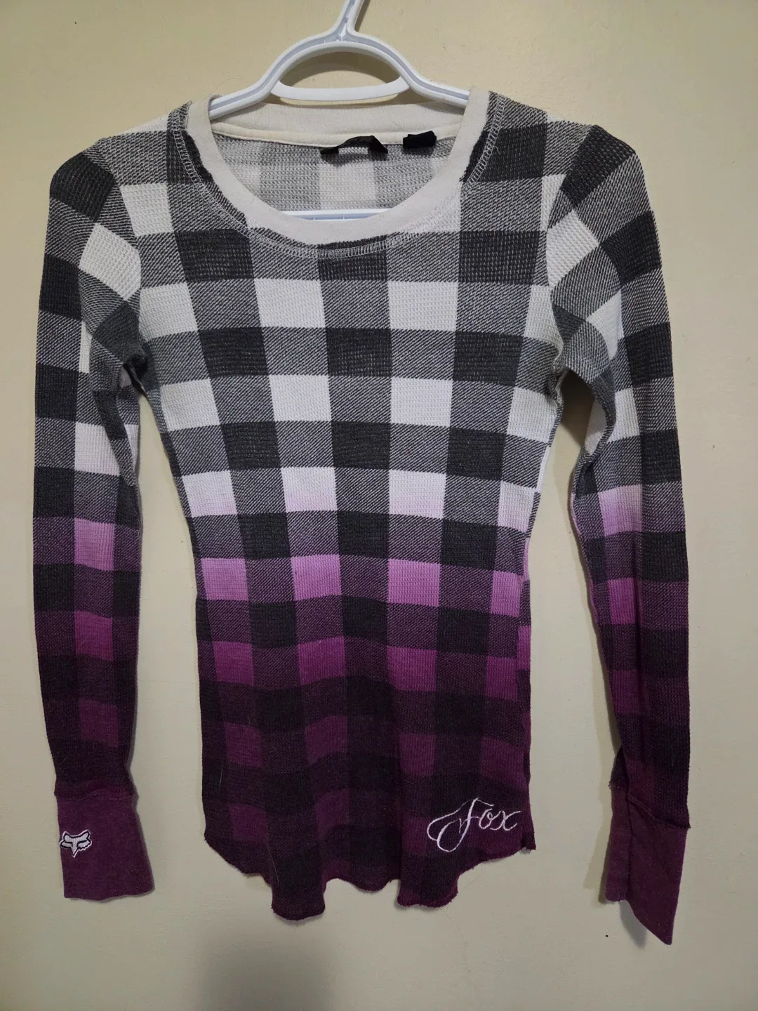 Fox Plaid Top - Size Small
