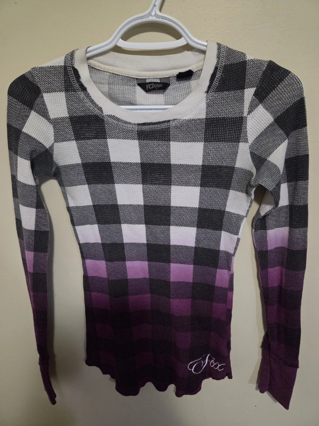 Fox Plaid Top - Size Small - photo 3