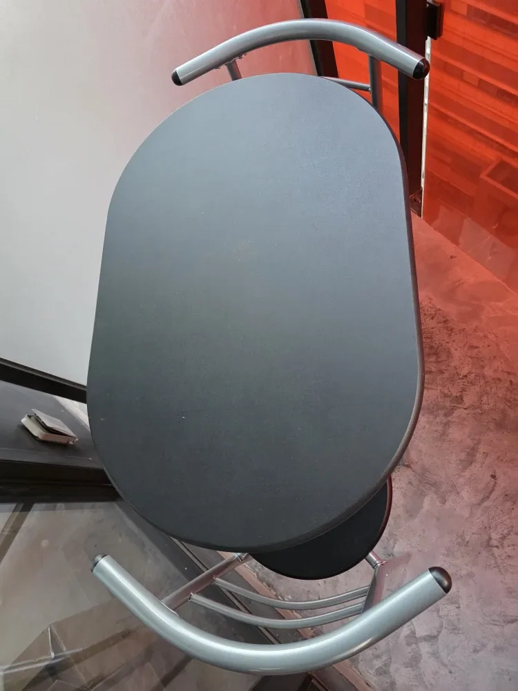 3-Piece Dining Table Set - Black & Silver image indicator(2)