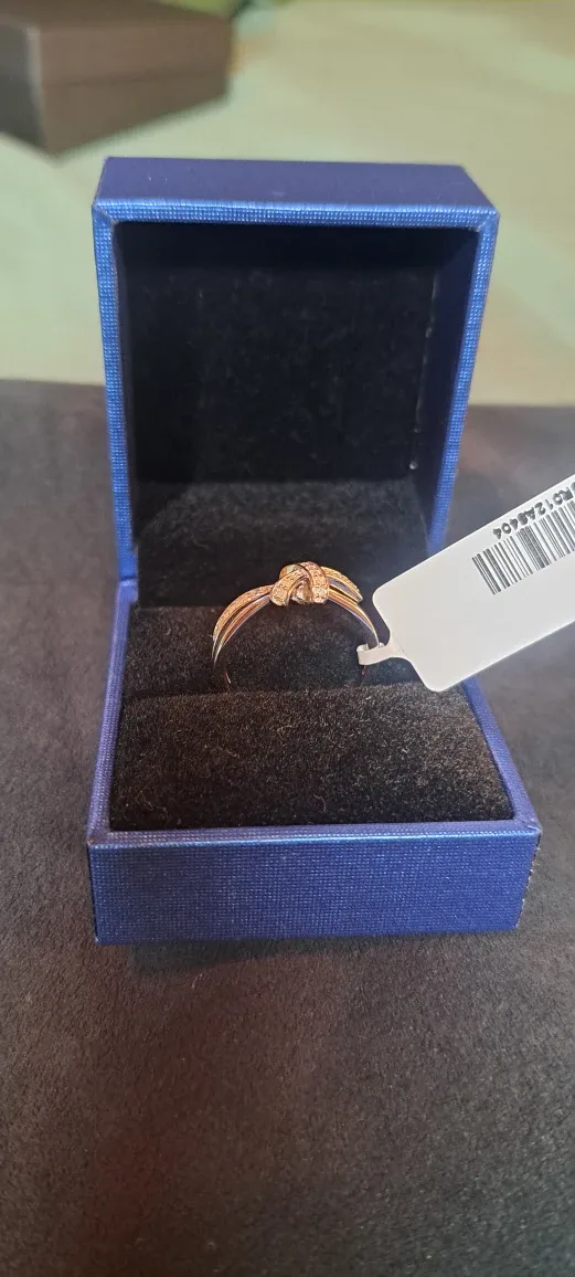 925 Sterlin silver  with Natural Diamond Ring 0.12 CTW size 5 image indicator(2)