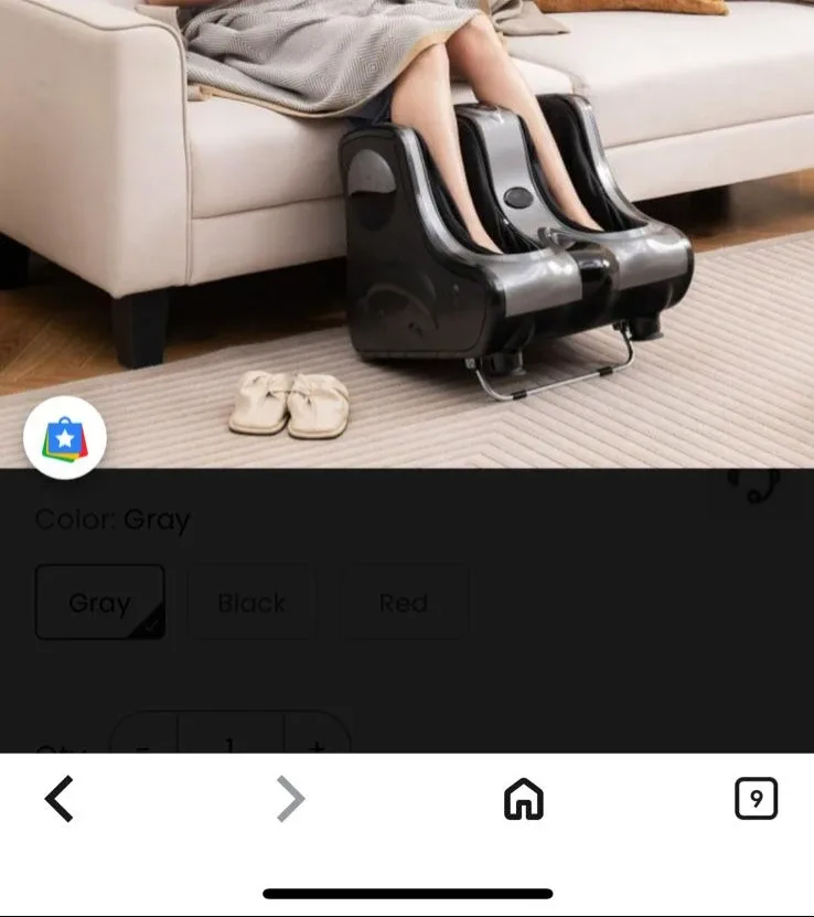 Leg and foot massager image indicator(3)