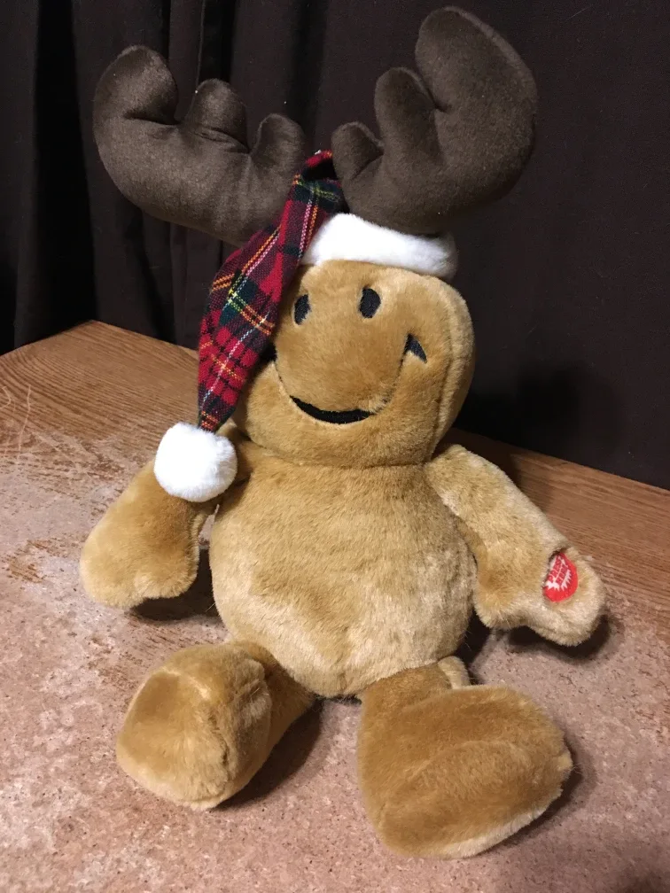 Lot of three tickle wiggle Christmas Plush reindeer nutcracker image indicator(2)