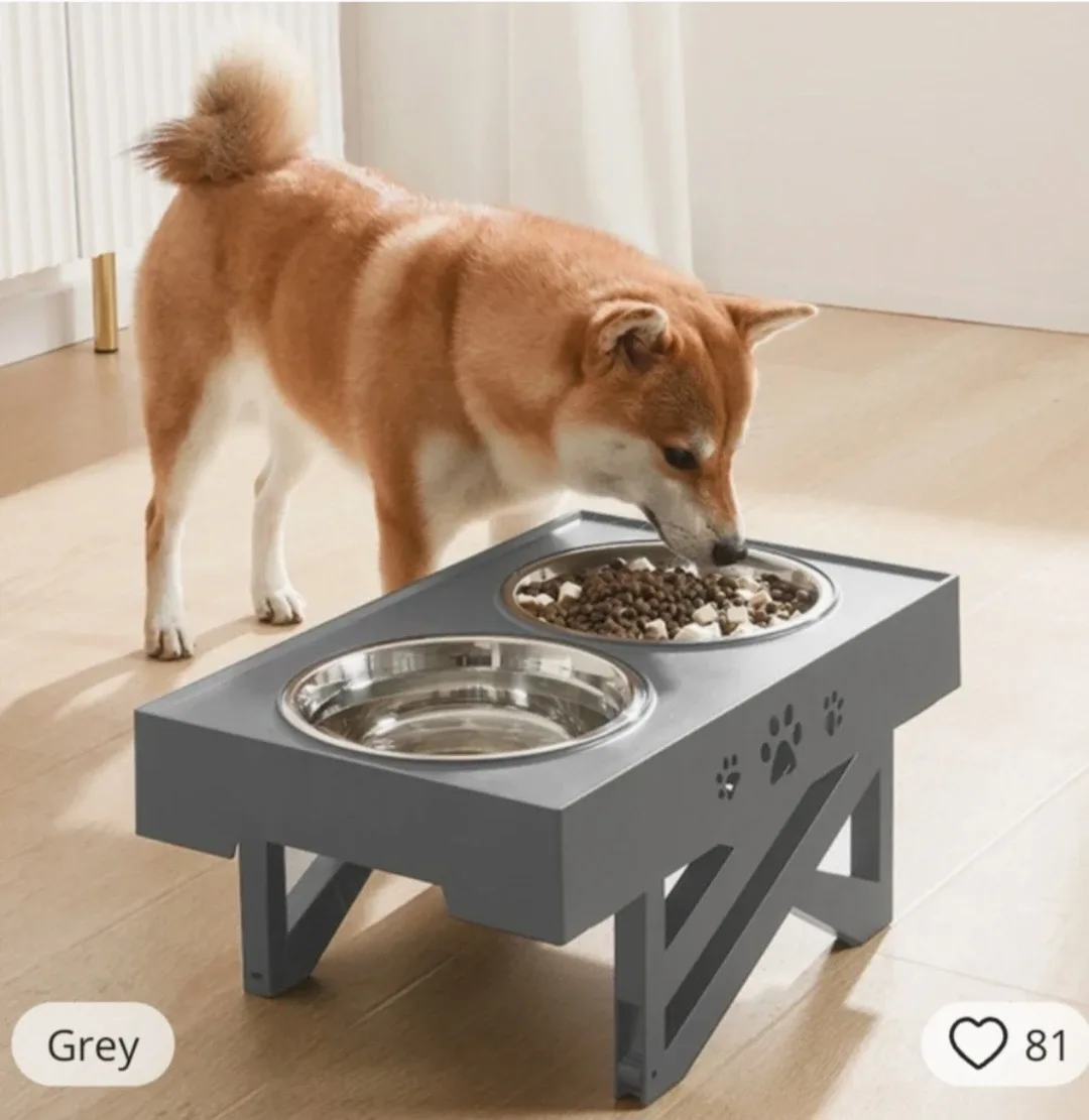 Raised Dog Bowls, Removable Elevated Pet Bowls Easy to Clean..