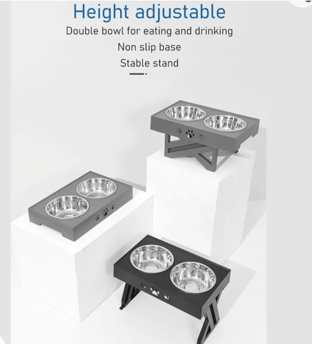 Raised Dog Bowls, Removable Elevated Pet Bowls Easy to Clean.. - photo 4