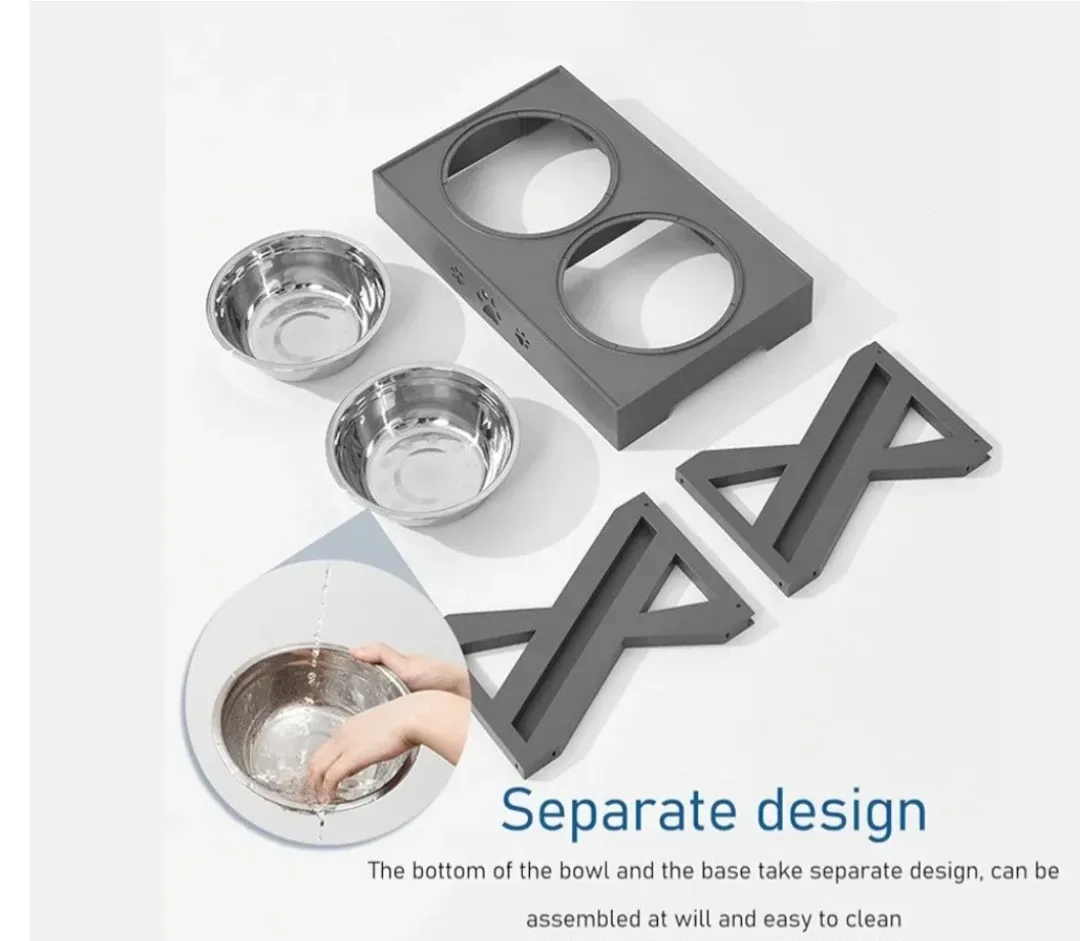 Raised Dog Bowls, Removable Elevated Pet Bowls Easy to Clean.. image indicator(5)