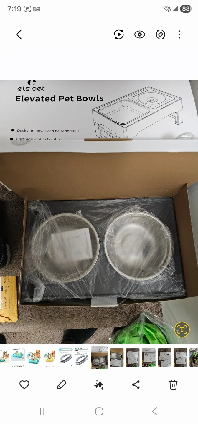 Raised Dog Bowls, Removable Elevated Pet Bowls Easy to Clean.. image indicator(7)