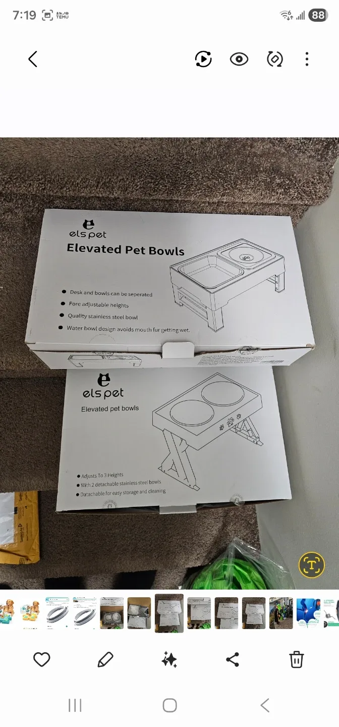 Raised Dog Bowls, Removable Elevated Pet Bowls Easy to Clean.. image indicator(9)