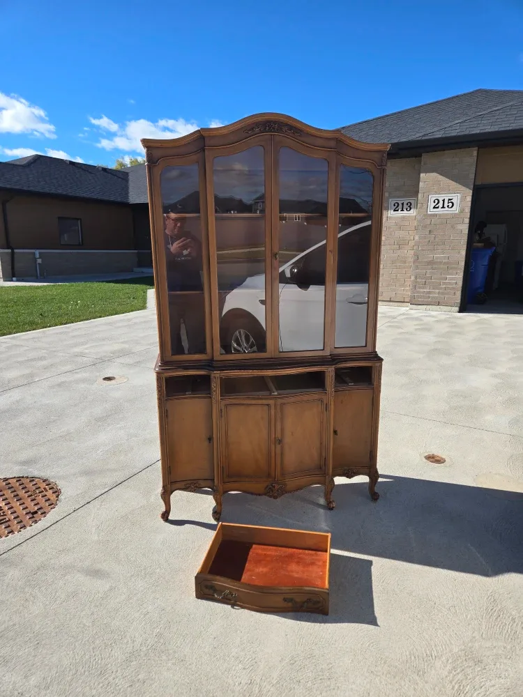Antique Wooden China Cabinet
